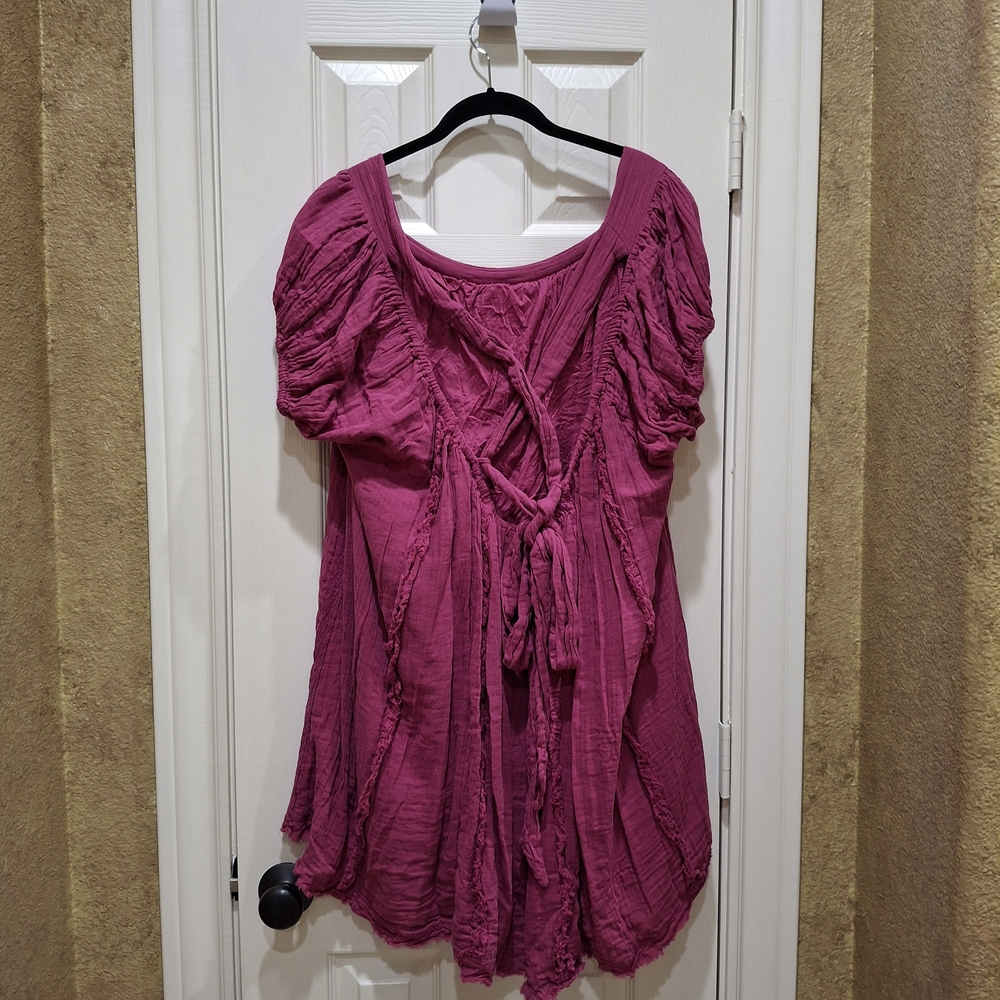 Free People Magenta Mini Dress - Picture 4 of 7